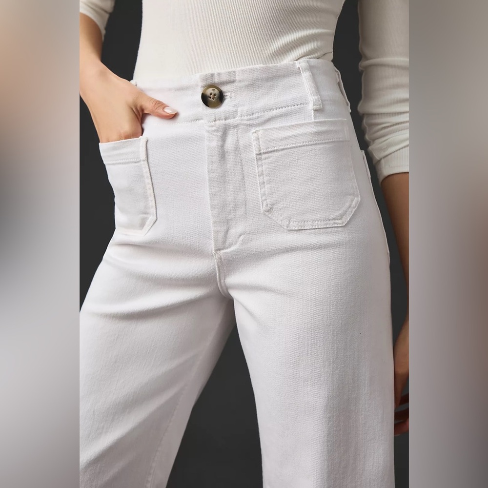 The Colette Cropped Wide-Leg Jeans by Maeve